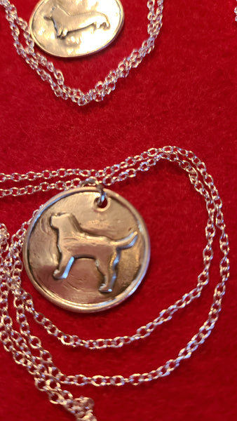 Handmade Silver Labrador Necklace Great Gift Made in USA