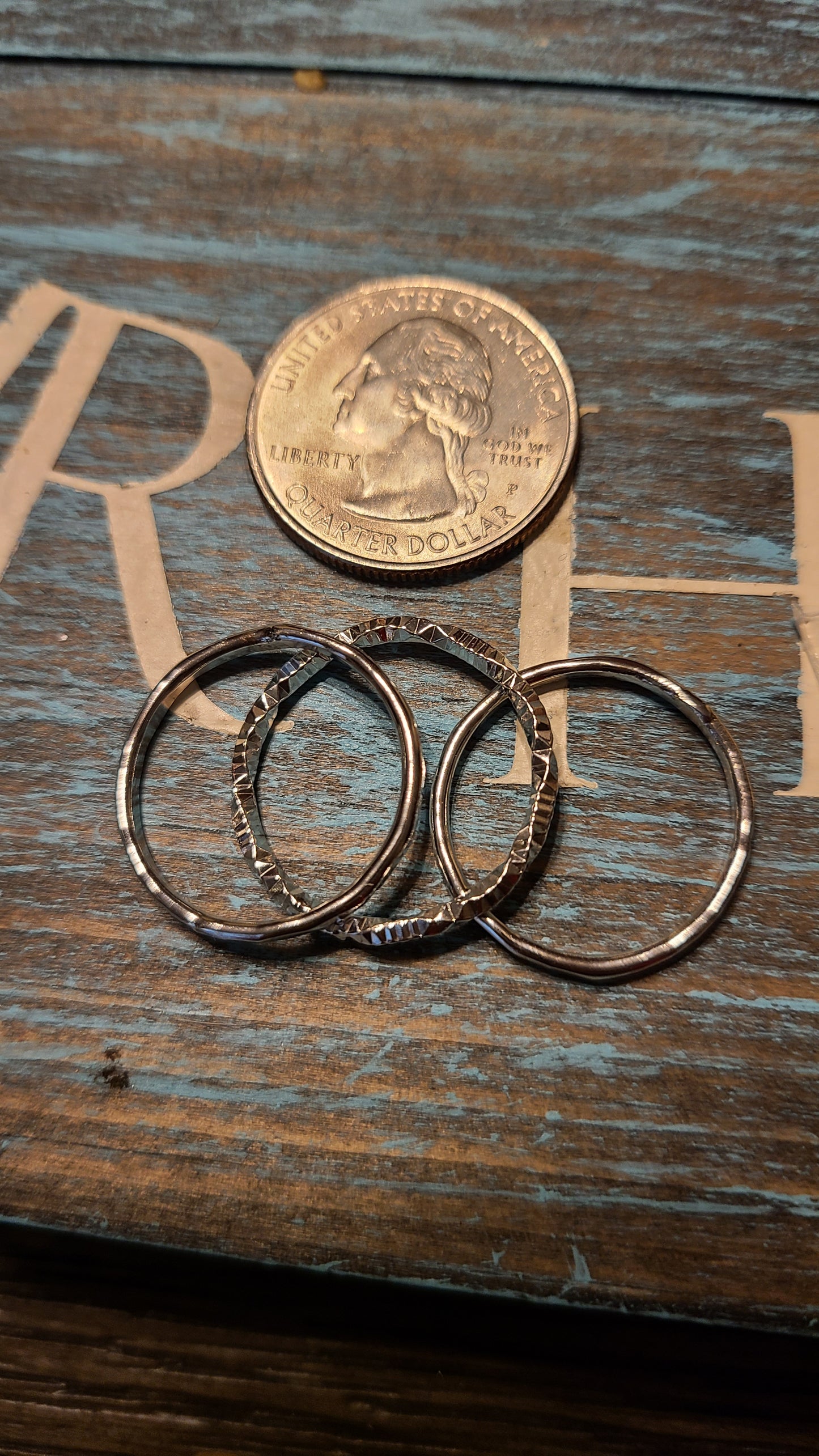 Handmade Sterling Silver Stackable Rings (set of 3) Great Gift Made in USA