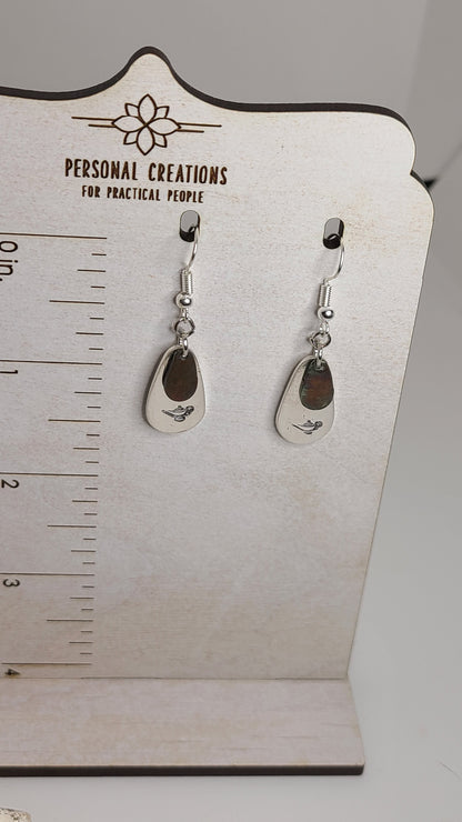 Handmade Pure Silver Earrings Stamped Great Gift for Her Made in USA