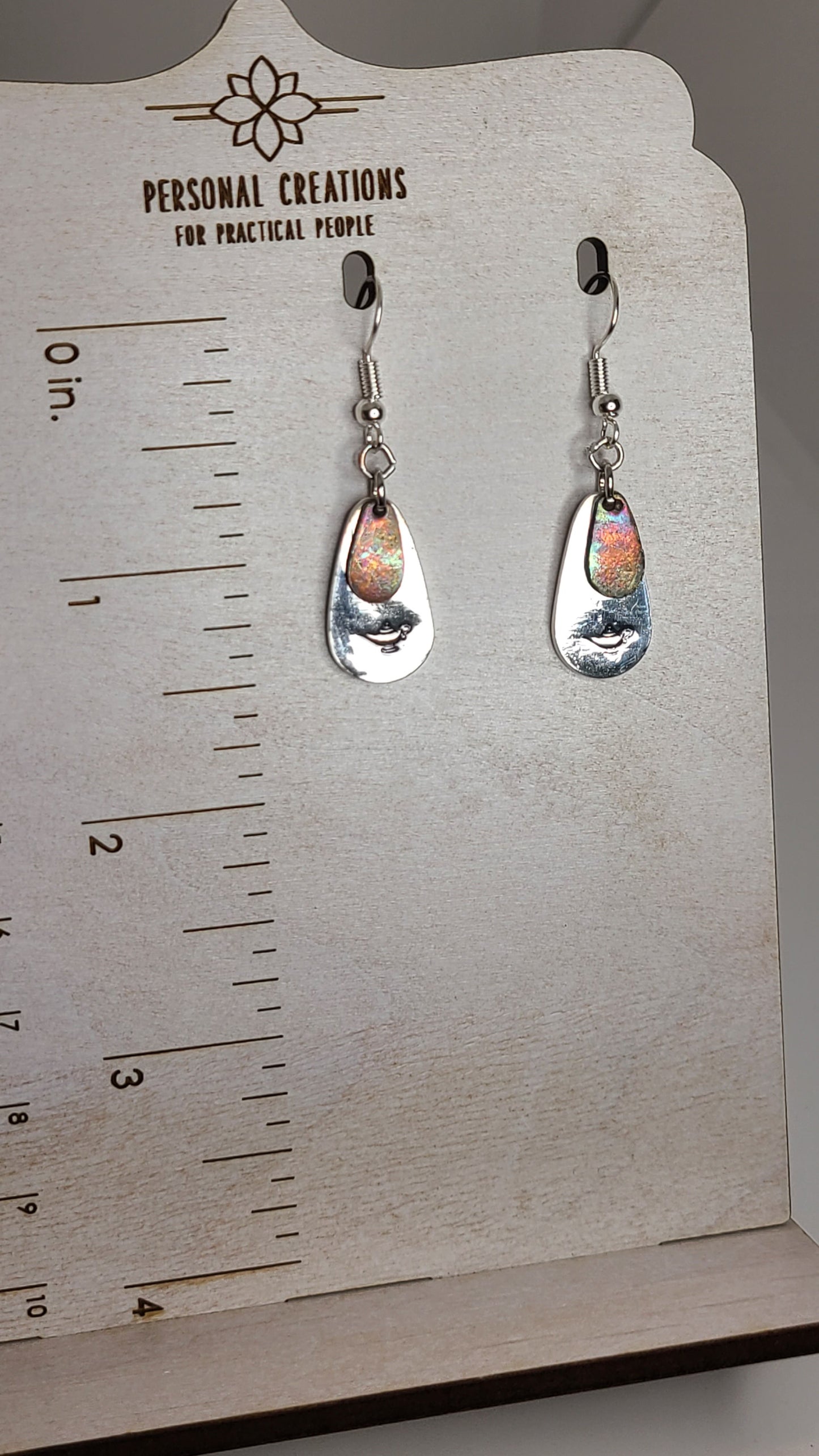 Handmade Pure Silver Earrings Stamped Great Gift for Her Made in USA