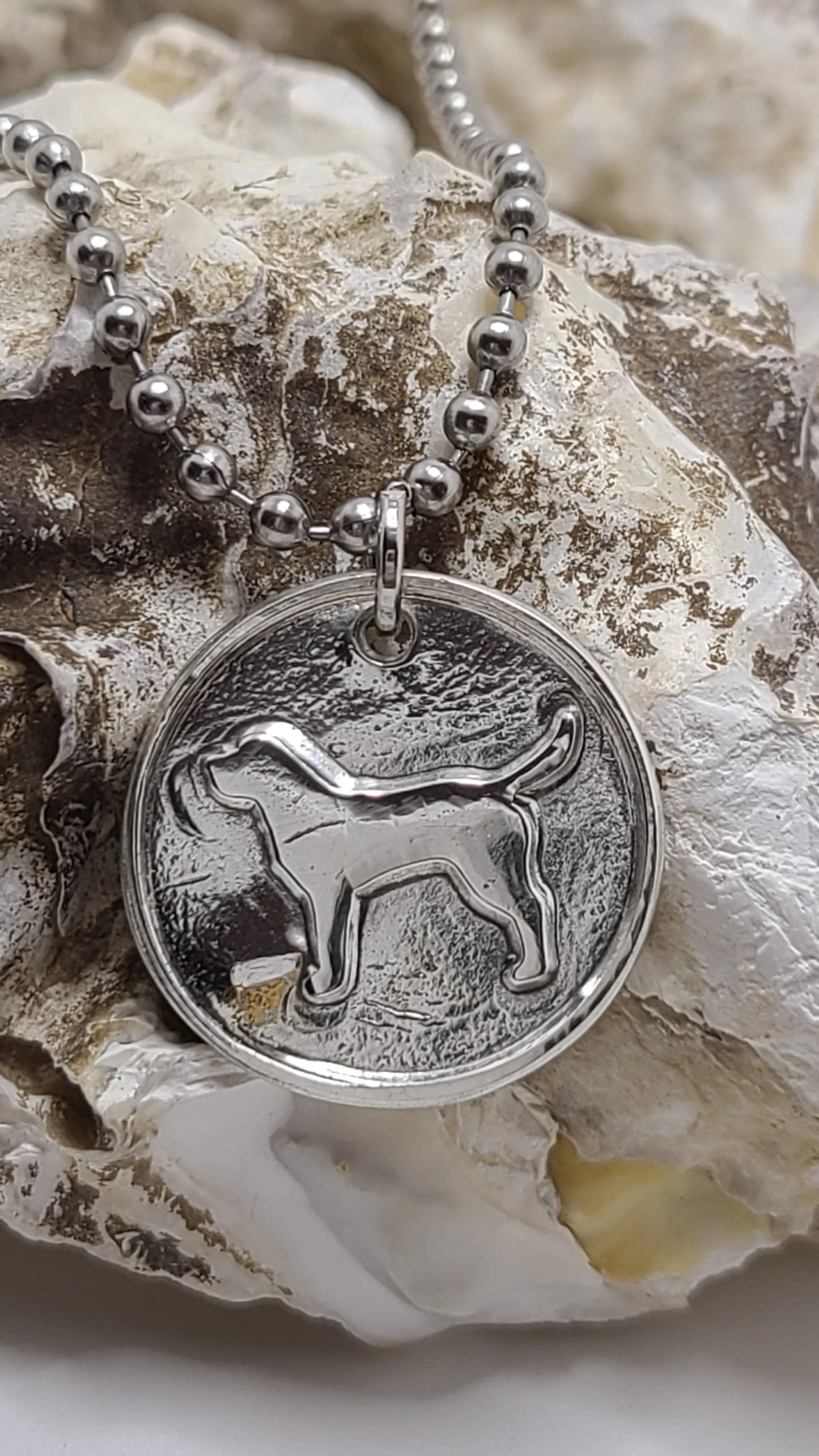 Handmade Pure Silver Labrador Retriever Necklace Great Gift Made in USA