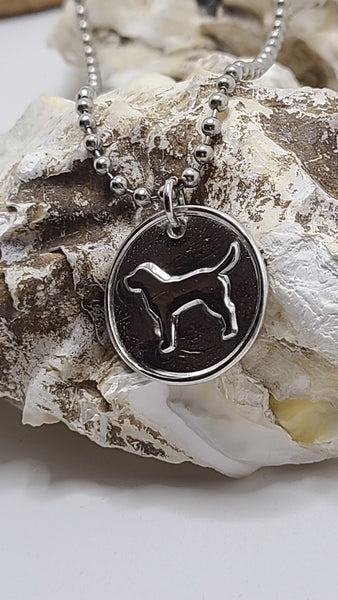 Handmade Pure Silver Labrador Retriever Necklace Great Gift Made in USA