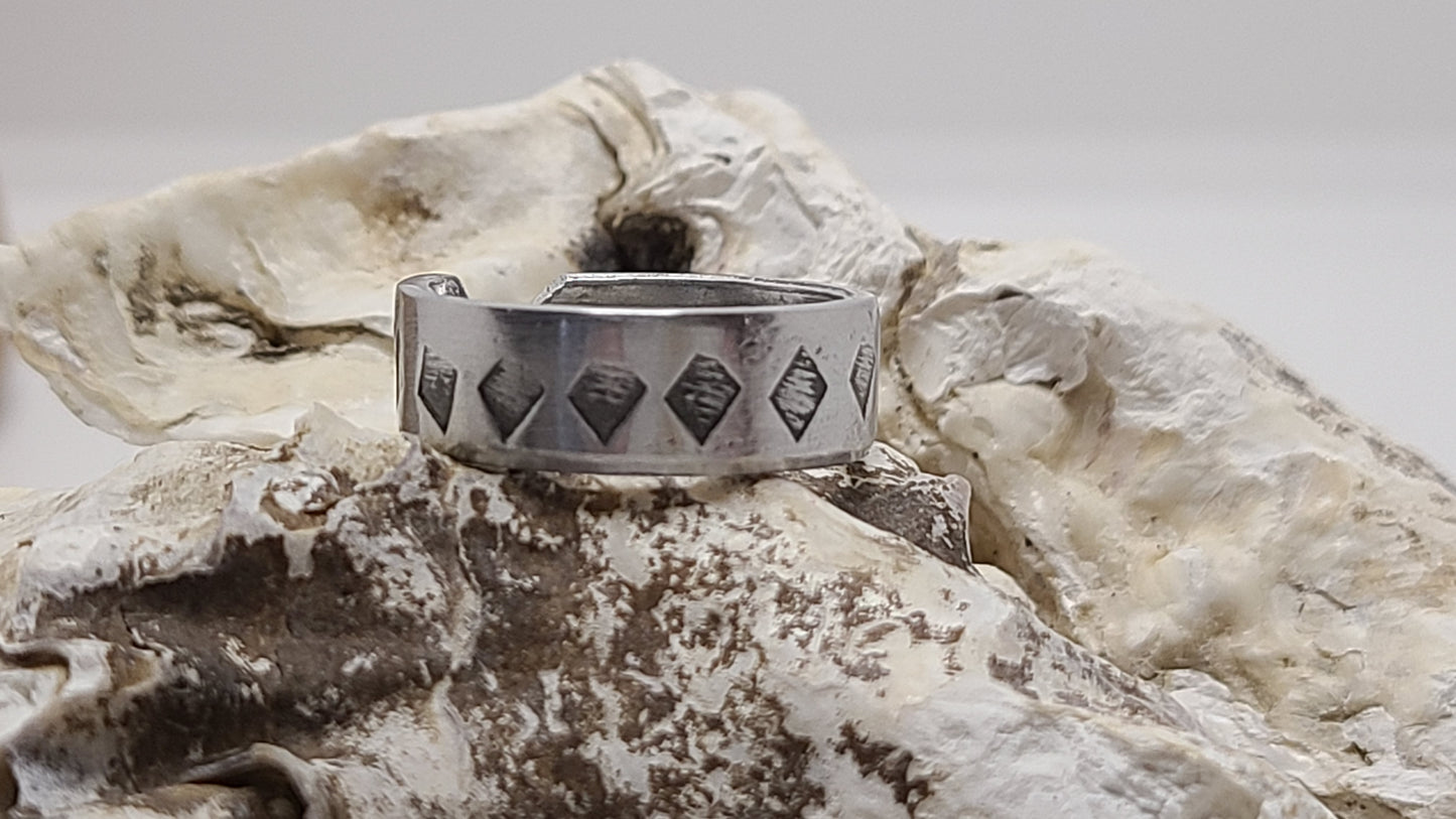 Handmade Adjustable Ring Stamped Aluminum Rings Great Gift