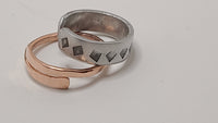 Handmade Adjustable Ring Stamped Aluminum Rings Great Gift