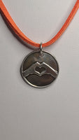 Handmade Heart in Hand Necklace Great Gift Made in USA