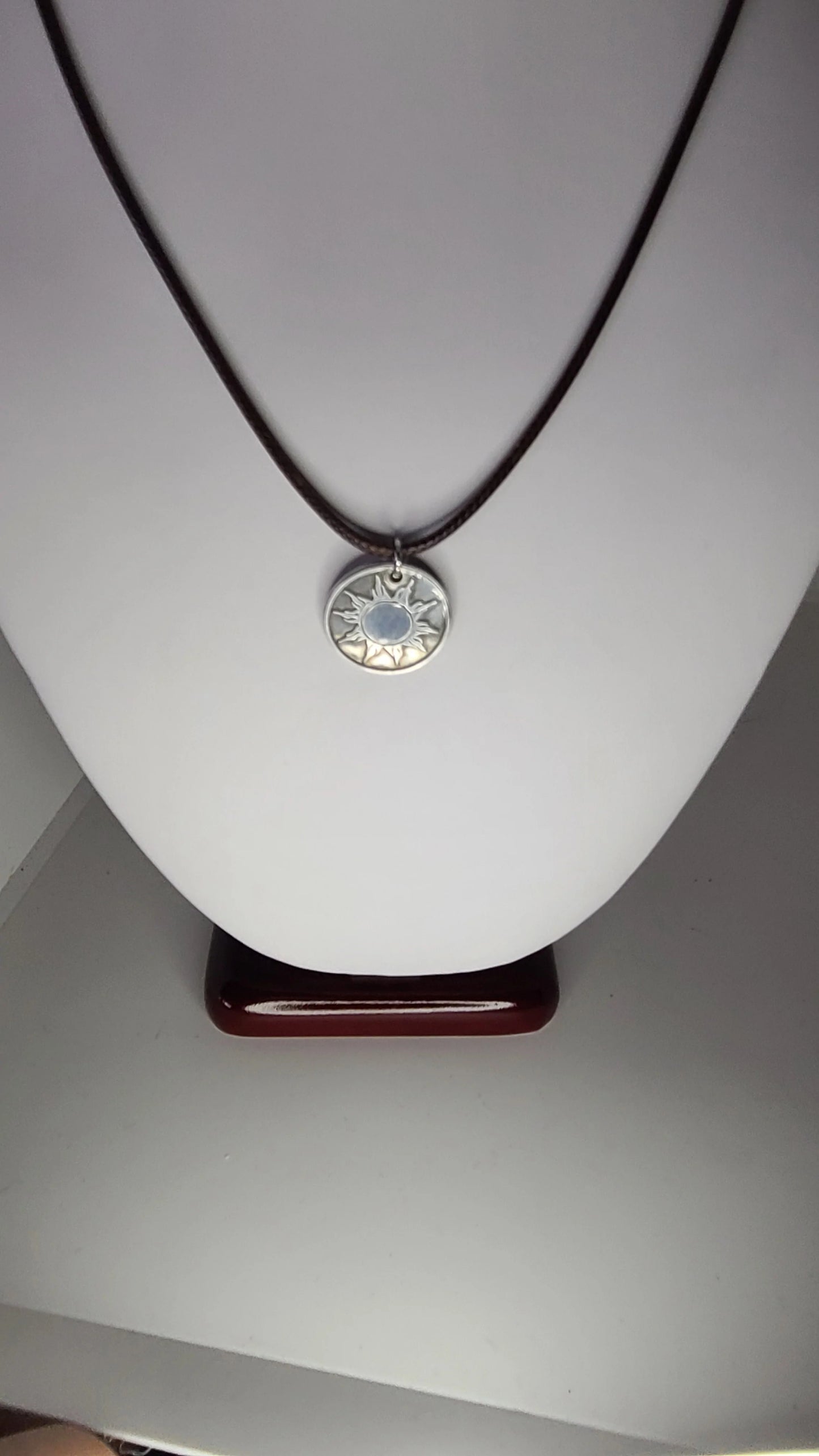 Handmade Sunburst Stamped Pendant Great Gift Made in USA