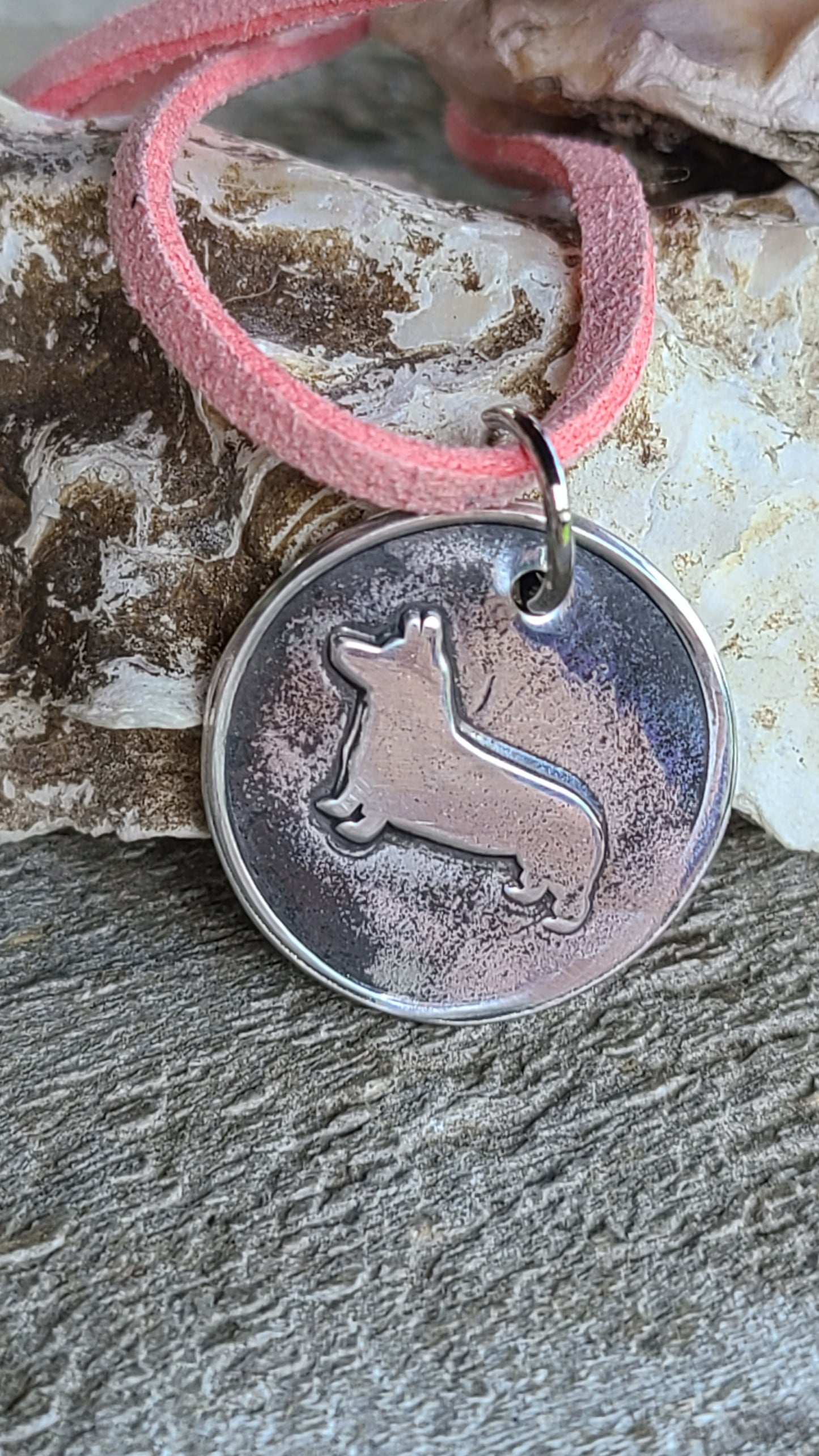 Handmade Pure Silver Corgi Necklace Great Gift Made in USA