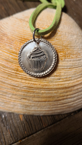Handmade Cupcake Necklace Great Gift Made in USA
