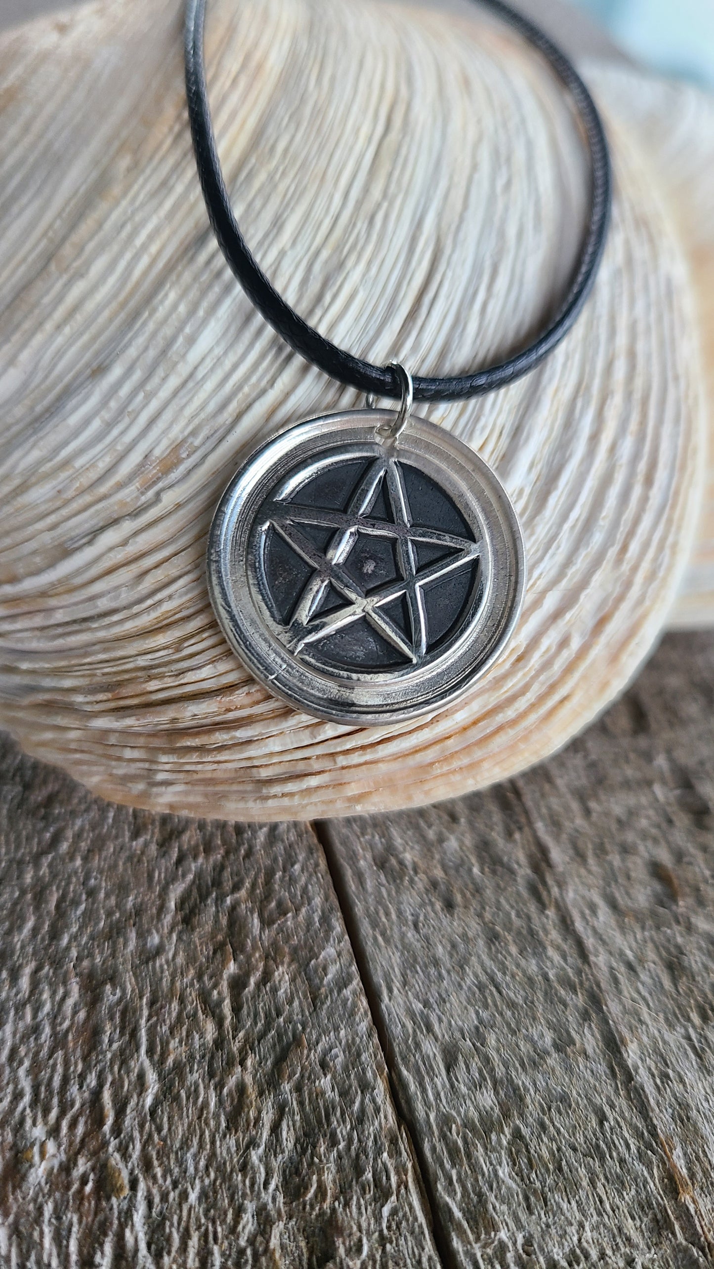 Handmade Fine Silver Pentagram Necklace