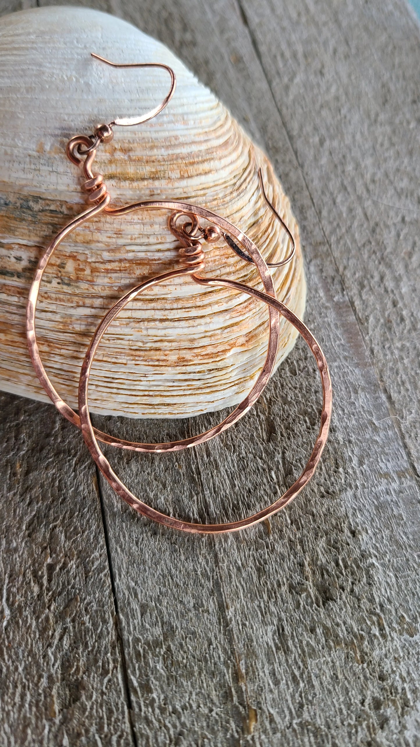 Handmade Copper Hoop Earrings Great Gift