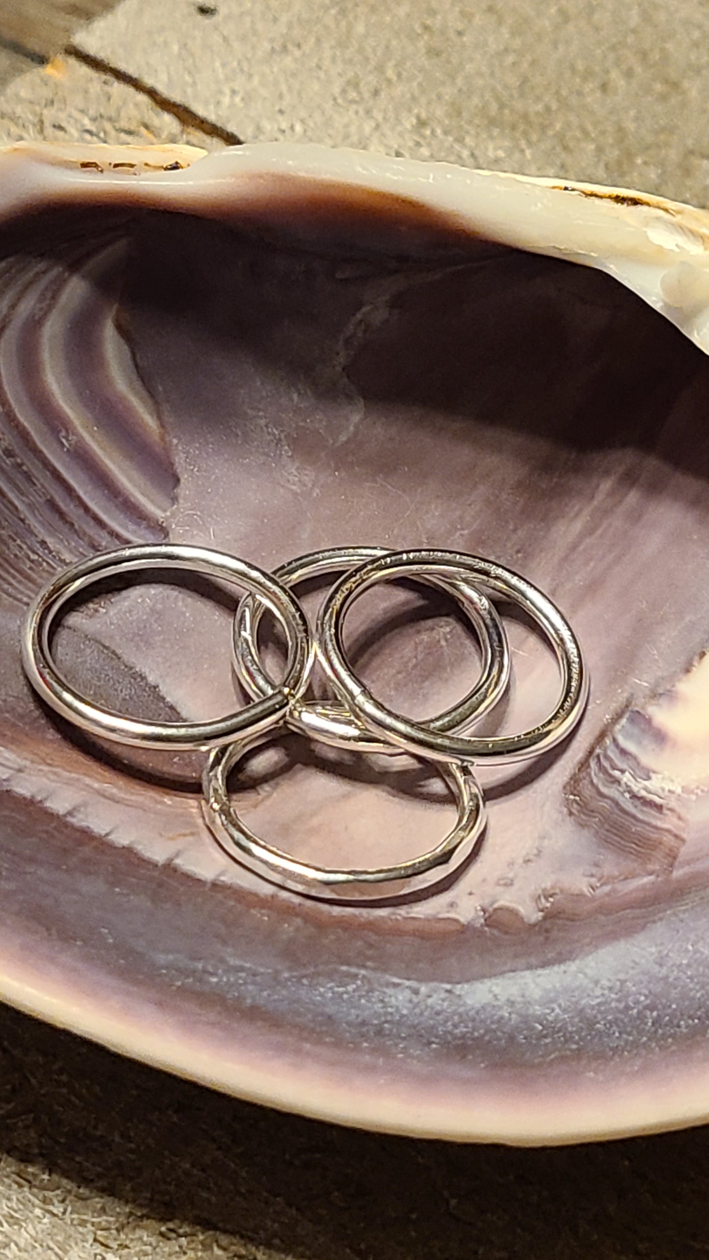 Handmade Sterling Silver Stackable Rings (set of 3) Great Gift Made in USA