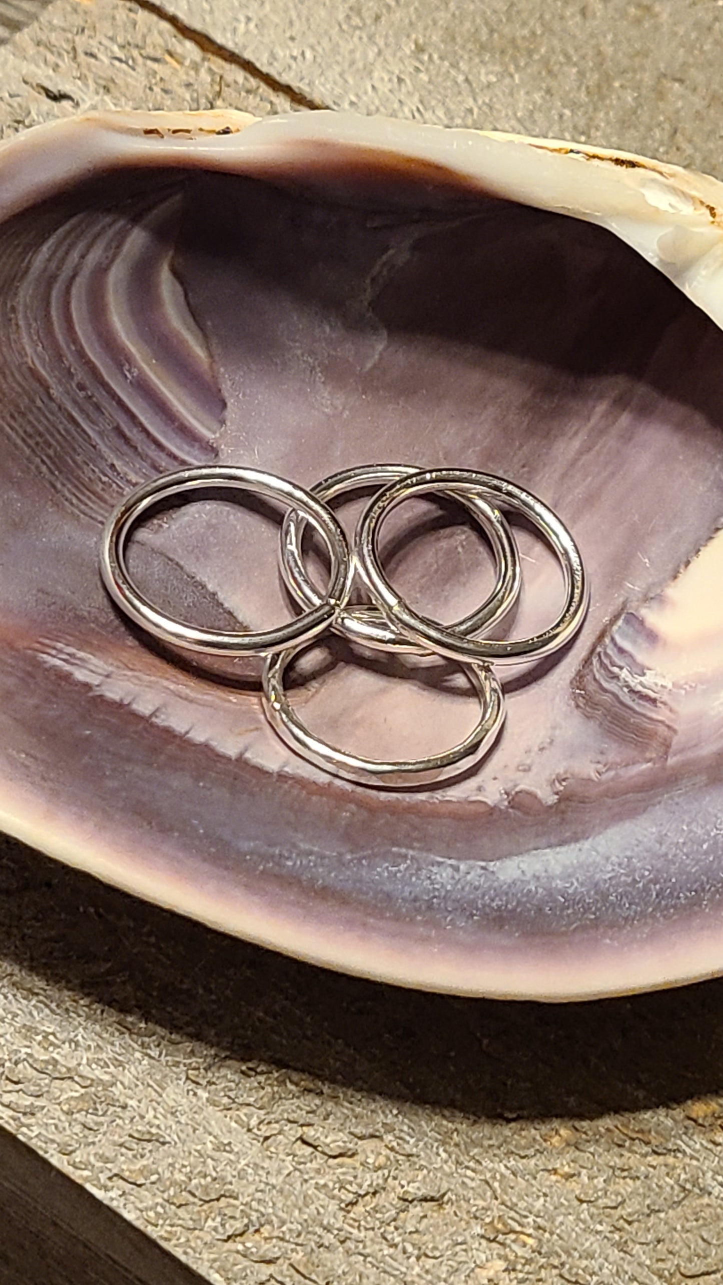 Handmade Sterling Silver Stackable Rings (set of 3) Great Gift Made in USA