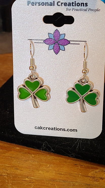 Handmade Irish Clover Earrings