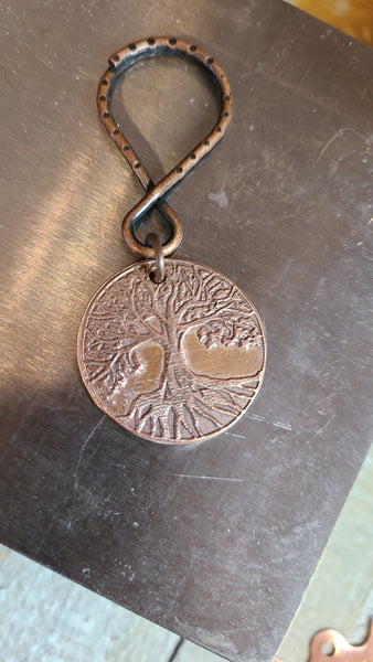 Handmade Copper KeyChain - Tree of Life