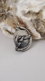 Handmade Silver Medallion Necklace Dolphin Great Gift Made in USA