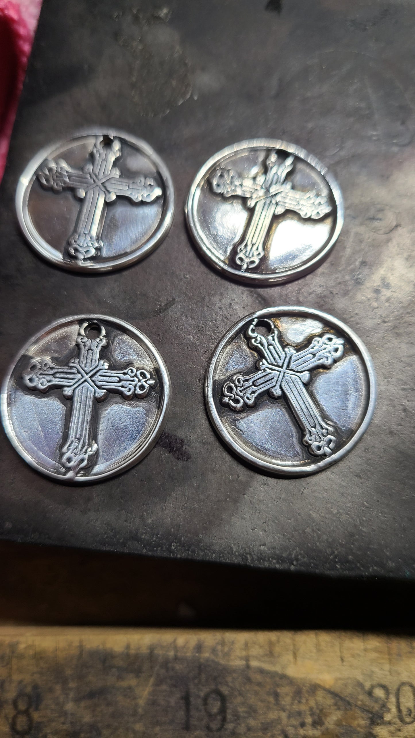 Handmade Fine Silver Cross Necklace