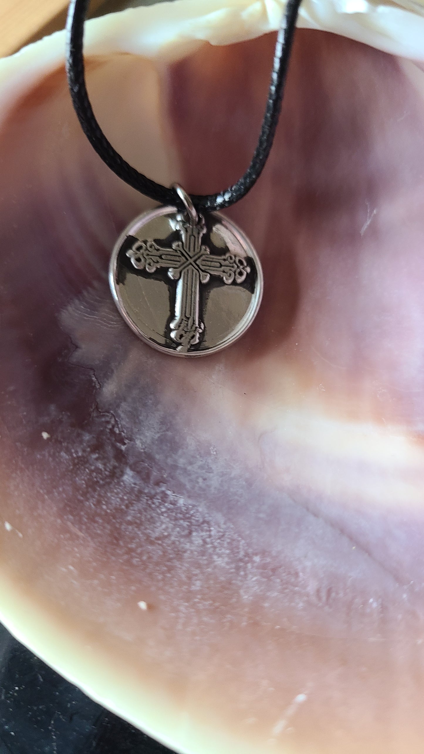 Handmade Fine Silver Cross Necklace