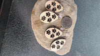 Handmade Balsa Wood Puppy Paw Earrings Great Gift, Made in USA