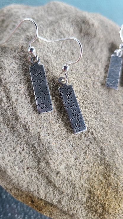 Handmade Silver Stamped Earrings Great Gift Made in USA