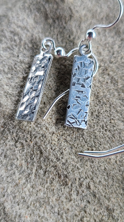 Handmade Silver Stamped Earrings Great Gift Made in USA