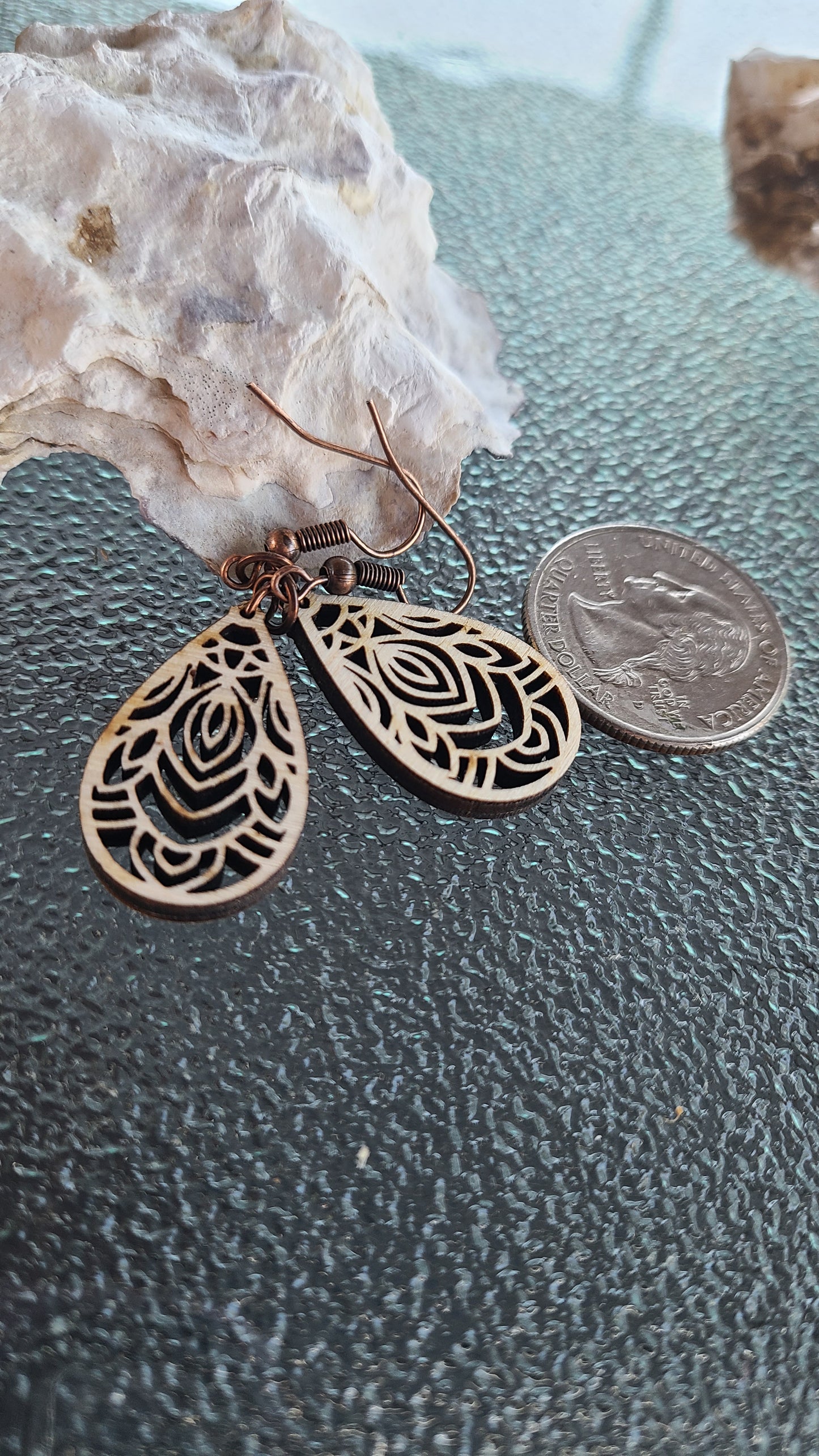 Handmade Balsawood Earrings Great Gift Made in USA