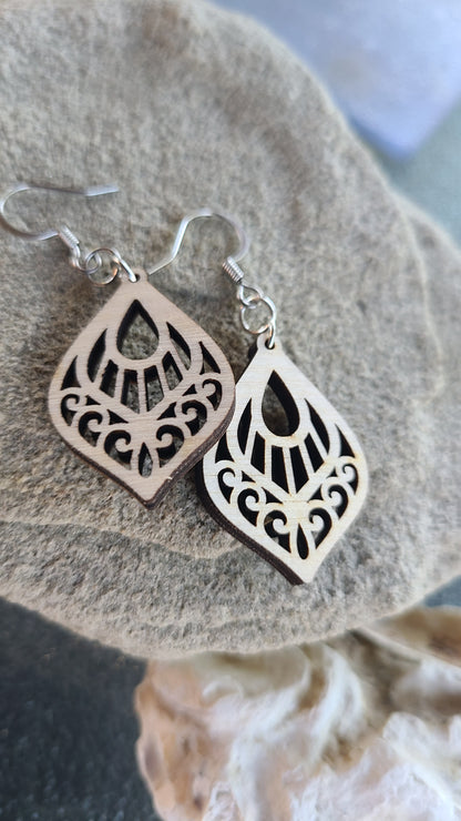 Handmade Balsawood Earrings Great Gift Made in USA