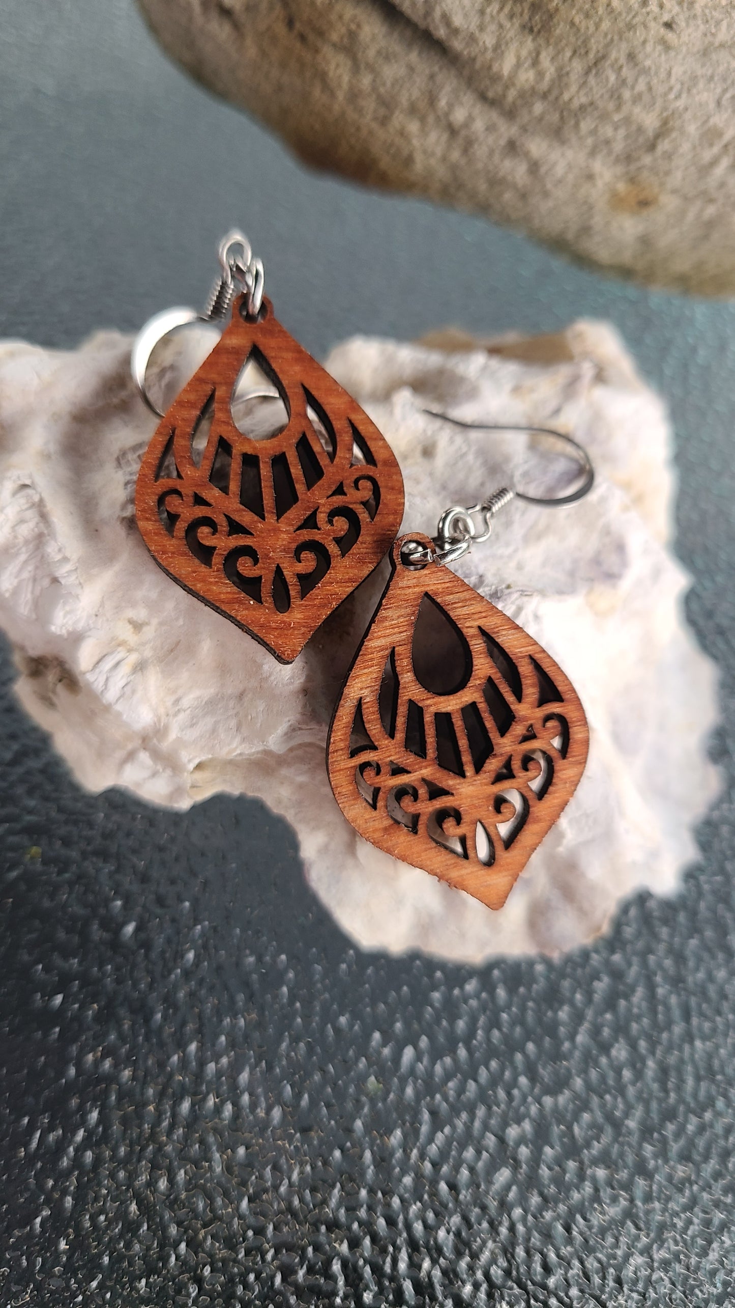 Handmade Wooden Earrings Made in USA great Gift