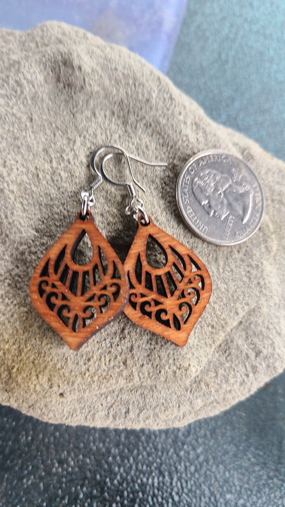 Handmade Wooden Earrings Made in USA great Gift