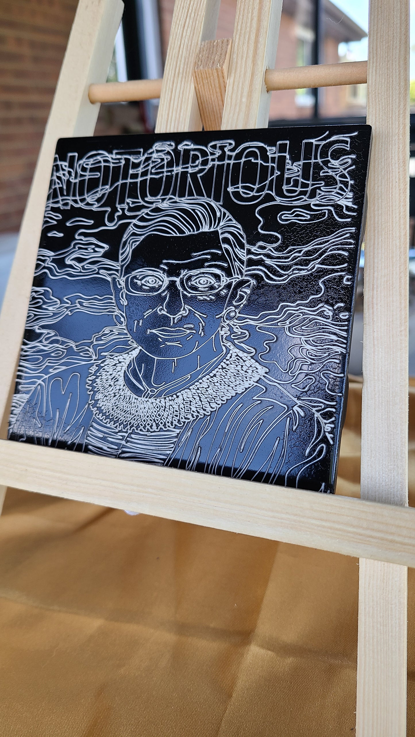 Tile Lasered Coaster Notorious RBG