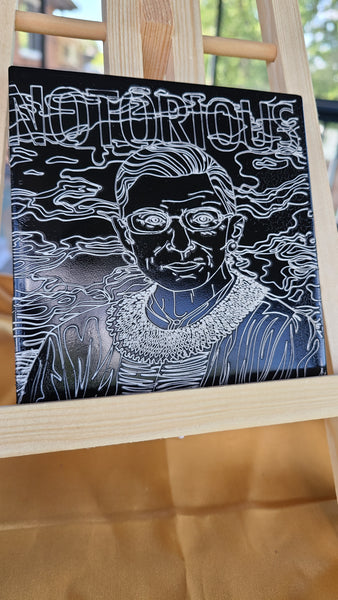 Tile Lasered Coaster Notorious RBG