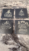 Handmade Halloween Coasters - Witches