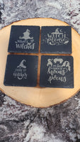 Handmade Halloween Coasters - Witches