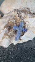 Handmade Stone Cross Necklace - Great Gift