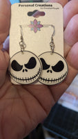 Handmade Halloween Jack Skellington Earrings - Great Gift for Halloween