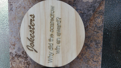 Handmade Wooden Coasters - Jokesters - Great Gift