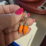 Handmade Coral Drop Earrings