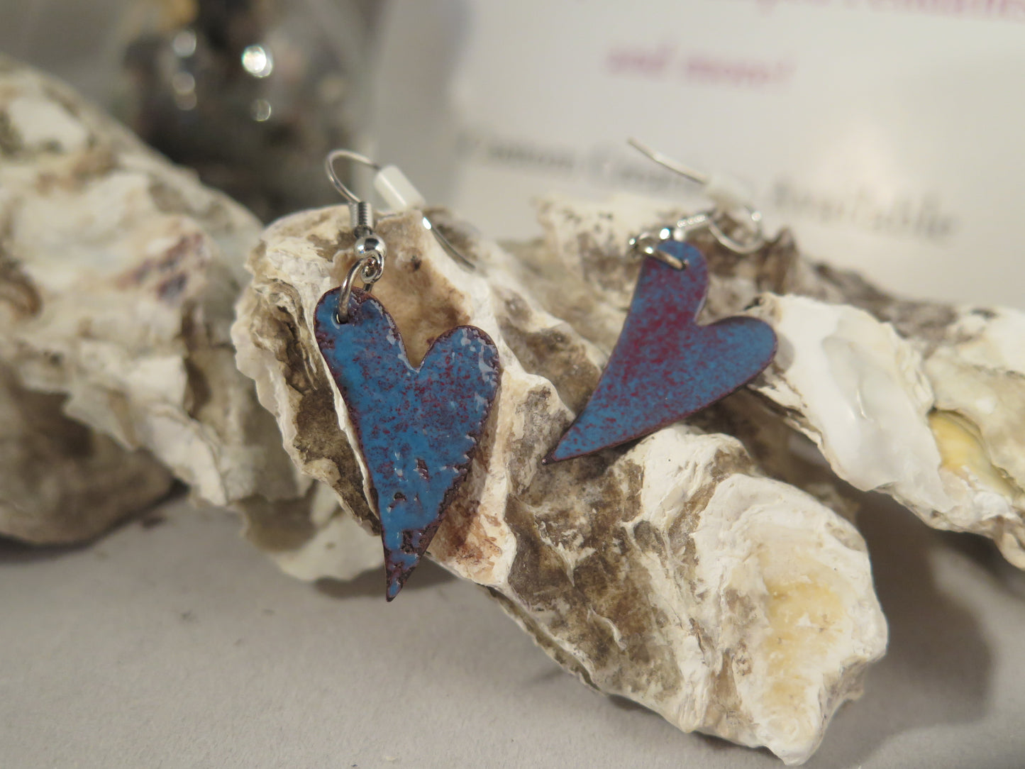 Handmade Enameled Whimsical Hearts