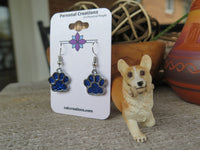 Handmade Glistening Puppy or Kitty Paw Earrings