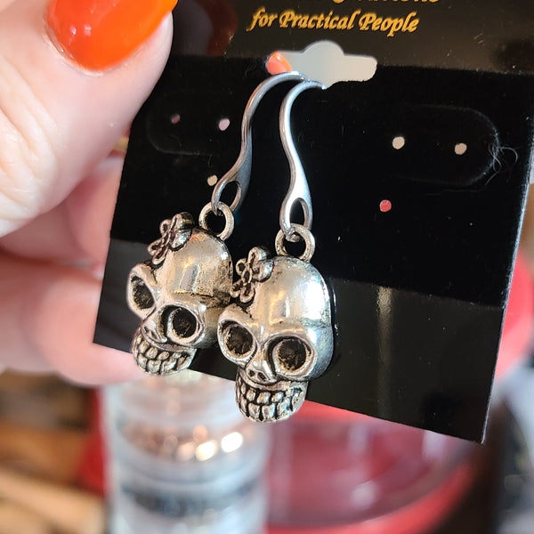 Handmade Halloween Earrings Skulls