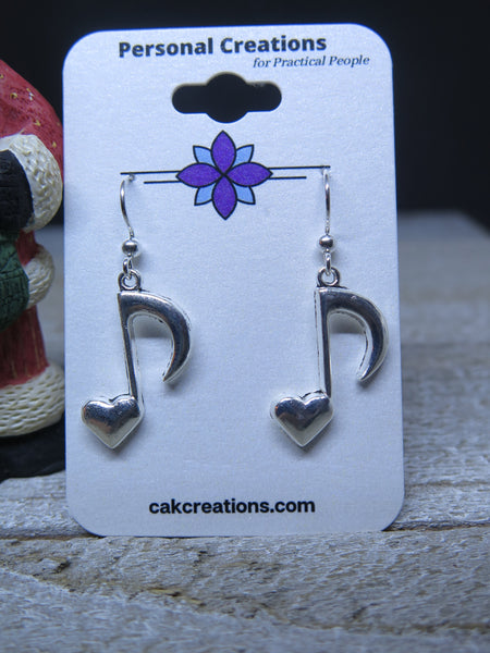 Handmade Heartful Musical Notes Earrings