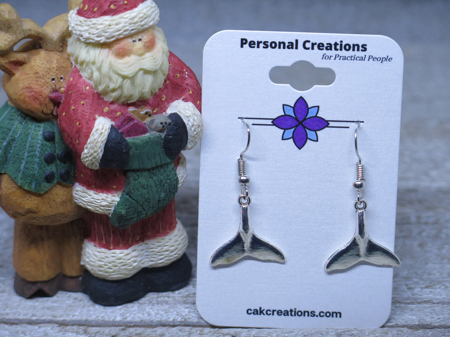 Handmade Whale Tail Earrings