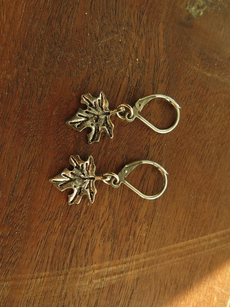 Handmade Silver Leaf Earrings