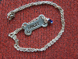 Handmade Mini Stamped Dog Bone Necklace Pendant Great Gift Made in USA