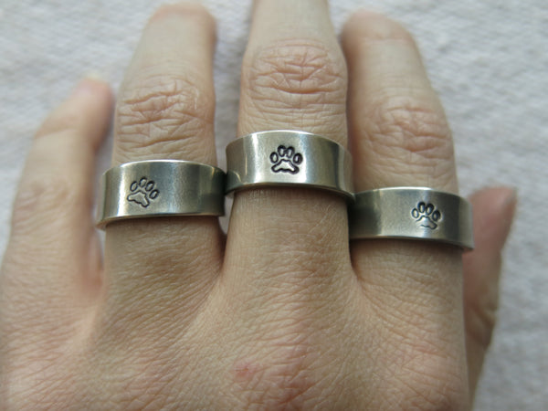 Handmade Stamped Adjustable Rings Great Gift Made in USA