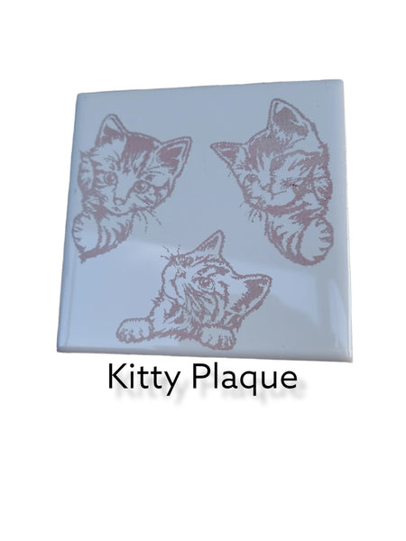 Tile Lasered Coasters - Curious Kittens