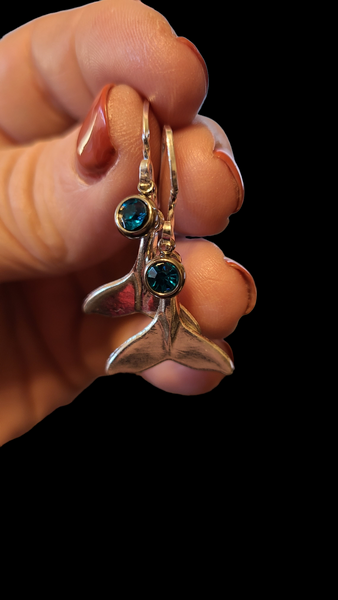 Handmade Whale Tail Earrings with Pizazz