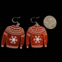 Handmade Ugly Sweater Earrings - Great Gift for Holidays